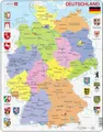 Larsen Puzzle Deutschlandkarte (politische Karte) 48 tlg.
