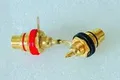 CINCH-EINBAUBUCHSEN  CINCHBUCHSEN VERGOLDET Einbaubuchse Cinch RCA   2  Stück