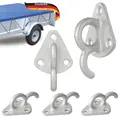 TRAILERKRAFT® Dreiloch Planenhaken Netzhaken Anhänger Mit Öse Metall 5 Stk.