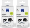 ZEISS Brillen-Reinigungstücher mit Alkohol 2x30 Stück einzeln verpackt 60 Tücher