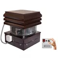 Gemi Elettronica Schornstein Ventilator Rauchsauger für Kamin mit Kupfergehäuse, Wandmontage, bis 700°C Hitzebeständig, Dark Brown