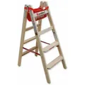 Euroline Holz Stufenstehleiter Mit Comfort-stufen Mit Werkzeugablage 2x4 Stufen