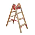 Holz-Comfort-Stufenstehleiter Anzahl Sprossen: 2x4