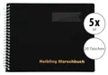 5x Helbling BMS20 Marschbuch schwarz 20 Taschen Marsch Noten Mappe Musik Spirale