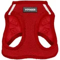 Voyager Step-in Air Hundegeschirr By Best Pet Supplies - All Weather Mesh Step In Vest Harness Für Kleine Und Mittlere Hunde, Rot, Size S - Brust 37-40 Cm