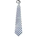 Das Kostümland Fifties Krawatte mit Punkten | Weiß Schwarz - 50er 60er Jahre Zubehör Tellerröcke Petticoats Polka Dot Herren Damen Punktmuster necktie Mottoparty Fasching Altweiberfasching
