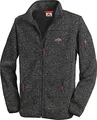 Stubai - Strick Fleecejacke Herren/Strickjacke mit Fleece Innenseite für Outdooraktivität, Strick Fleece Jacke mit Stehkragen und Reißverschluss ,Anthrazit-melè,XXL