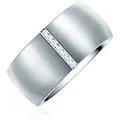 Rafaela Donata Ring Edelstahl verziert mit Kristallen von Swarovski® in Silber 58 Damen 