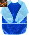 Kinder-Malschürze wasserdicht mit Ärmeln für 3-7 Jahre, Taffeta, blaugrau