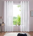 OTTO home Gardine Adele (1 St), Ösen, transparent, Voile, transparent, mit floraler Stickerei, Voile