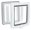 TRIXIE 4-Wege Freilauftür XXL mit Tunnel geräuscharm für Katzen 24 × 28 cm