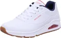 Skechers Herren-Sneaker UNO STAND ON AIR Weiß-Blau-Rot, Farbe:weiß, EU Größe:39