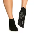 Gaiam Damen Grippy Yoga-socken, Black/Grey, S-M EU