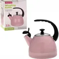 Emaillierter Stahlkessel Mit Pfeife 2,5 L Induktion Kamille Km-1040B - Schwarz