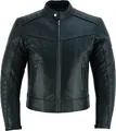 PROANTI Leder Motorradjacke Biker Jacke elegante Motorrad Chopper Lederjacke