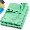 ELEXACLEAN Mikrofaser Trockentuch, Premium Waffeltuch (2 Stück, 60x40 cm, Grün) superweiche Qualität für Auto, Glas, Küche, Geschirr, Bad