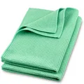 Mikrofaser Trockentuch, Premium Waffeltuch (2 St., 60x40 cm, Grün) streifenfrei