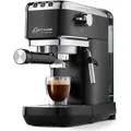 Tchibo Siebträger Espressomaschine "Lapressa" (15 bar, 980ml Wassertank), Pre-Infusion Technologie, mit 2-Tassen-Funktion und Milchschaumdüse, in... - Schwarz