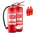 FireLoq 2X 6L Schaumlöscher 27A | 183B mit Prüfnachweis, Wandhalter und Manometer