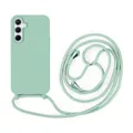 Handykette Kompatibel mit Samsung Galaxy A35 | Necklace Hülle mit Band, Handyhülle zum Umhängen | Case mit Handykordel, Stoßfeste Schutzhülle zum Umhängen Kordel | Mintgrün