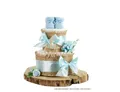 Windeltorte ALLES JUTE | zur Geburt (2-stöckig, blue)