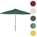 Sonnenschirm Florida, Gartenschirm Marktschirm, Ø 3,5m Polyester/Holz 7kg ~ grün