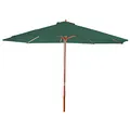 Mendler Sonnenschirm Florida, Gartenschirm Marktschirm, Ø 3,5m Polyester/Holz 7kg - grün