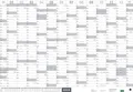 Mega-Posterplaner, silber 2026: Großer Jahresplaner in silber. Wandkalender 2026 zum Eintragen. XXL Büro-Kalender mit Ferienterminen und Feiertagen. 68 x 98 cm (Bürokalender Heye)
