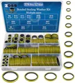 ZDBB 12 Größen 378 Stück geklebte Dichtungsscheibe Kit, Automotive selbstzentriert AC Dichtung Metall Gummi Dichtung Reparatur Sortiment Set M6 M8 M10 M12 M14 M16 M18 M20 M22 M24 M27 M30