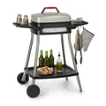 Klarstein Kontaktgrill Gatsby, 2000 W, große Seitentische, Grillplatte mit Antihaft-Beschichtung, Sand