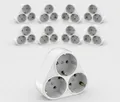 10er-Pack 3-fach Steckdosenadapter Platzsparend 3680W Mehrfachstecker Verteiler