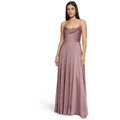 Vera Mont Abendkleid Damen mit Wasserfallausschnitt Material lila L (42)
