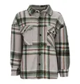 Baumfuchs Langarmhemd 50832 Damen Overshirt mit Karomuster - Hemd-Jacke mit Sherpa-Futter