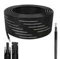 Solarkabel Solarleitung 50m 4mm² Photovoltaik PV Kabel TÜV geprüft + 10 Stecker Schwarz