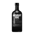 Absolut Vodka 100 – Edel-Vodka in eleganter, schwarzer Flasche – Luxuriöses Genusserlebnis – 1 x 0,7 l