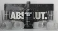 Absolut Vodka 100 Premium Wodka + 6 Gläser + Barmatte NEU OVP 50% Luxus