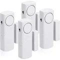 kwmobile 4er Set Fensteralarm Einbruchschutz Tür - 4x akustischer Fenster Alarm ohne Batterien - Fenstersicherung Einbruchschutz - 100dB Lautstärke
