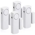 kwmobile 4er Set Fensteralarm Einbruchschutz Tür - 4X akustischer Fenster Alarm ohne Batterien - Fenstersicherung Einbruchschutz - 100dB Lautstärke Türalarm Einbruchschutz