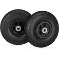 Relaxdays Sackkarrenrad 2er Set PU Schwarz Pannensicher 26 cm x 8,5 cm 850 g