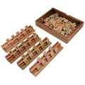 LOGOPLAY Rummy - Gesellschaftsspiel - Legespiel mit 108 Spielsteinen in sehr edler Ausführung aus Samena und Hevea Holz