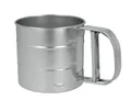 METALTEX 115025010 Mehlschüttelsieb 10 cm aus Weißblech mit Einhand-Mechanism...