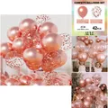 Rosegold Luftballons 12 Zoll Konfetti Helium 42 Stück Deko Party