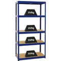 Proregal Schwerlastregal, Blau, Metall, Rechteckig, 90x180x45 cm, Freizeit, Heimwerken, Werkstatt, Schwerlastregale