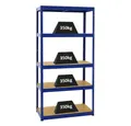 PROREGAL® Schwerlastregal Lagerregal Steckregal ELEPHANT 180x90x45cm Fachlast 350kg Blau, Stabiles Kellerregal Stahlregal mit hoher Fachlast