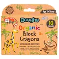 Booghe Kinder Buntstifte Stifte in Blockform, organische Buntstifte, hergestellt mit organischen Inhaltsstoffen und lebensmittelechten Farben, natürlich, ungiftig, wasserdicht, 10 Stück, ab 3 Jahren