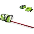Greenworks G40HT61K2 Zweischneidige Akku-Heckenschere, Lithium-Ionen-Akku, 61 cm Schnittlänge