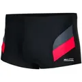 Aqua Speed Badehose Aron Performance Schwimmshorts Schwarz Grau Rot XXL (Sportliche Trainingspants für kraftvolle Beinschläge) Flexibles Gewebe unterstützt dynamische Beinschläge grau|rot|schwarz L