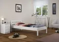 Jugendbett Kiefer massiv weiß Gästebett 100x200 ohne Lattenrost Kinderbett