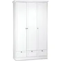 Homestyle4u Kleiderschrank Weiß Schlafzimmerschrank 120cm