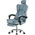 ML-Design Bürostuhl Ergonomisch Blau Höhenverstellbar mit Rückenlehne